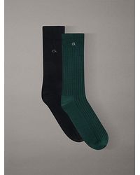 Calvin Klein - 2 Pack Soft Cotton Waffle Crew Socks - Lyst