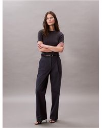 Calvin Klein - Relaxed Cotton Twill Trousers - Lyst