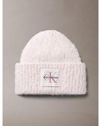 Calvin Klein - Plush Satin Lined Beanie - Lyst