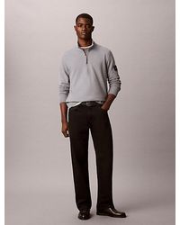 Calvin Klein - Jeans Cotton Terry Quarter Zip Sweatshirt - Lyst