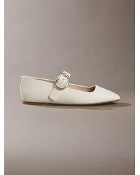 Calvin Klein - Leather Mary Jane Ballerinas - Lyst