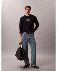 Calvin Klein - Jeans Cotton Terry Logo Sweatshirt - Lyst