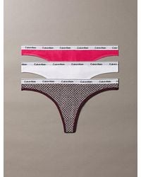 Calvin Klein - 3 Pack Thongs Icon Logo - Lyst