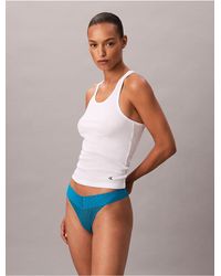 Calvin Klein - Icon Logo Lace Thong - Lyst