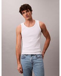 Calvin Klein - Geribbelde Tanktop - Lyst