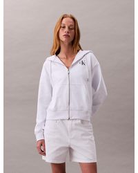 Calvin Klein - Sweat À Capuche Zippé Avec Monogramme - Lyst