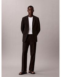 Calvin Klein - Linen Cotton Drawstring Trousers - Lyst