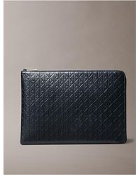 Calvin Klein - Allover Emblem Logo Zip Pouch - Lyst