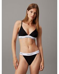 Calvin Klein - Modern Cotton Stretch-jersey Triangle Bra - Lyst