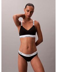 Calvin Klein - Lightly Lined Bralette Icon Cotton Modal - Lyst