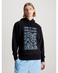 Calvin Klein - Sweat-shirt à capuche en tissu éponge avec logo - Lyst
