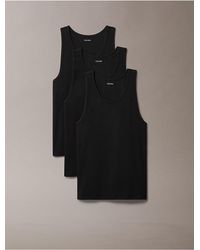 Calvin Klein - Cotton Stretch Blend 3-Pack Tank Top - Lyst