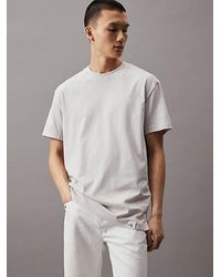Calvin Klein - Lässiges langes Baumwoll-T-Shirt - Lyst