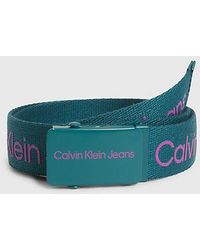 Calvin Klein - Cinturón de lona con logo - Lyst