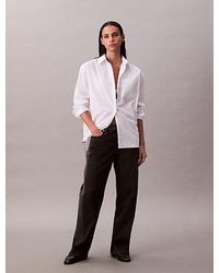 Calvin Klein - Relaxed Poplin Button-Down Overhemd - Lyst