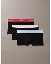 Calvin Klein - 3 Pack Low Rise Trunks Icon Cotton Stretch - Lyst