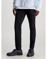 Calvin Klein - Cotton Twill Skinny Chino Trousers - Lyst