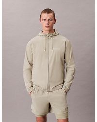 Calvin Klein - Sport Water Repellent Hooded Windbreaker - Lyst