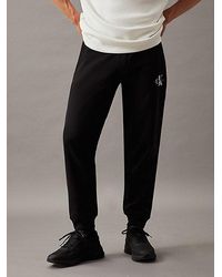 Calvin Klein - Fleece joggingbroek Met Monogram - Lyst