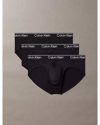 Calvin Klein - 3 Pack Hip Briefs Microfibre Stretch - Lyst