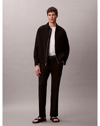 Calvin Klein - Straight Seersucker Trousers - Lyst