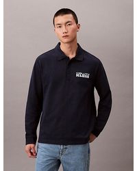Calvin Klein - Jeans Heavy Jersey Long Sleeve Polo Shirt - Lyst