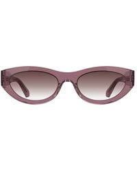 Calvin Klein - Oval Sunglasses - Lyst