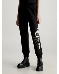 Calvin Klein - Pantalon de jogging en polaire de coton - Lyst