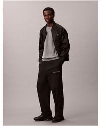 Calvin Klein - Calvin Klein Fleece Velvet Monologo Sweatpants - Lyst