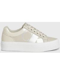 Calvin Klein - Zapatillas de plataforma de piel - Lyst