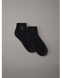 Calvin Klein - 2 Pack Glossy Ribbed Ankle Socks - Lyst