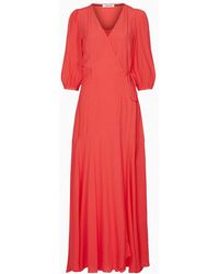 Calvin Klein Maxi-wikkeljurk - Rood