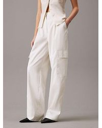 Calvin Klein - Pantalón cargo texturizado holgado - Lyst