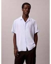 Calvin Klein - Linen Blend Classic Button-Down Shirt - Lyst
