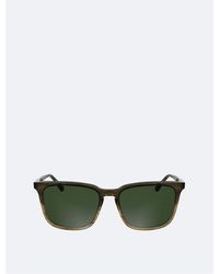 Calvin Klein - Slim Modified Rectangle Sunglasses - Lyst