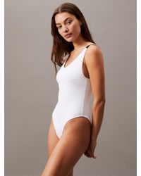 Calvin Klein - Maillot De Bain Échancré Dans Le Dos - Lyst