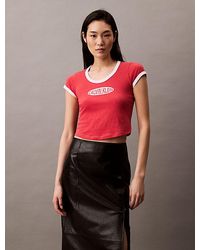Calvin Klein - Baby T-Shirt Met Grafisch Logo - Lyst