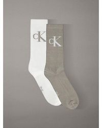 Calvin Klein - 2 Pack Soft Cotton Stretch Crew Socks - Lyst