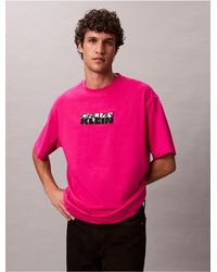 Calvin Klein - Calvin Klein Block Logo Graphic Relaxed T-Shirt - Lyst