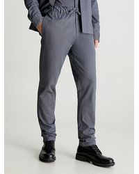 Calvin Klein - Pantalón de chándal Tapered de sarga de algodón - Lyst
