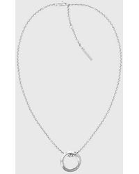 Calvin Klein - Twisted Circle Pendant Necklace - Lyst