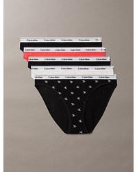 Calvin Klein - 5 Pack Low Rise Bikini Briefs Icon Logo - Lyst