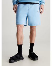 Calvin Klein - Monogram Fleece Jogger Shorts - Lyst