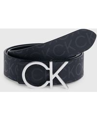 Calvin Klein - Reversible Leather Logo Belt - Lyst