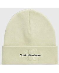 Calvin Klein - Gorro de punto con logo - Lyst
