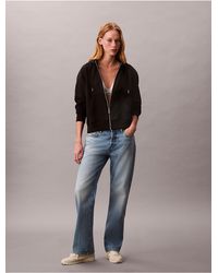 Calvin Klein - Cotton Terry Zip Up Hoodie - Lyst