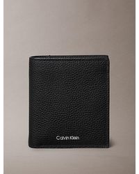 Calvin Klein - Leather Rfid Foil Logo Trifold Wallet - Lyst
