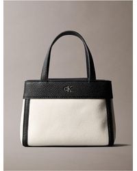 Calvin Klein - Monogram Canvas Mini Tote Crossbody Bag - Lyst