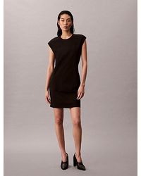Calvin Klein - Mini Bodycon-Jurk Van Pontestof - Lyst