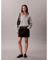 Calvin Klein - Jeans French Terry Relaxed Quarter Zip Sweatshirt - Lyst